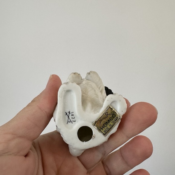 Vintage Lot of 2 Cocker Spaniel‎ Dog Puppy Figurines HOMCO Black & White - Picture 8 of 10